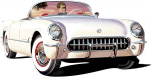 1953 Chevrolet Corvette 1/25 Kit de montar AMT 1244