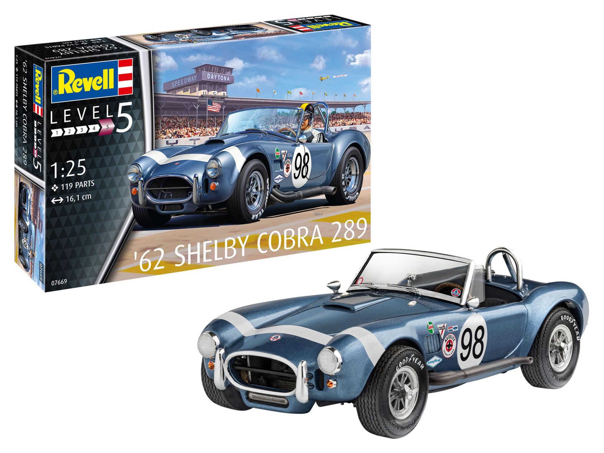  '62 Shelby Cobra 289 Kit P/ Montar 1/25 Revell 07669