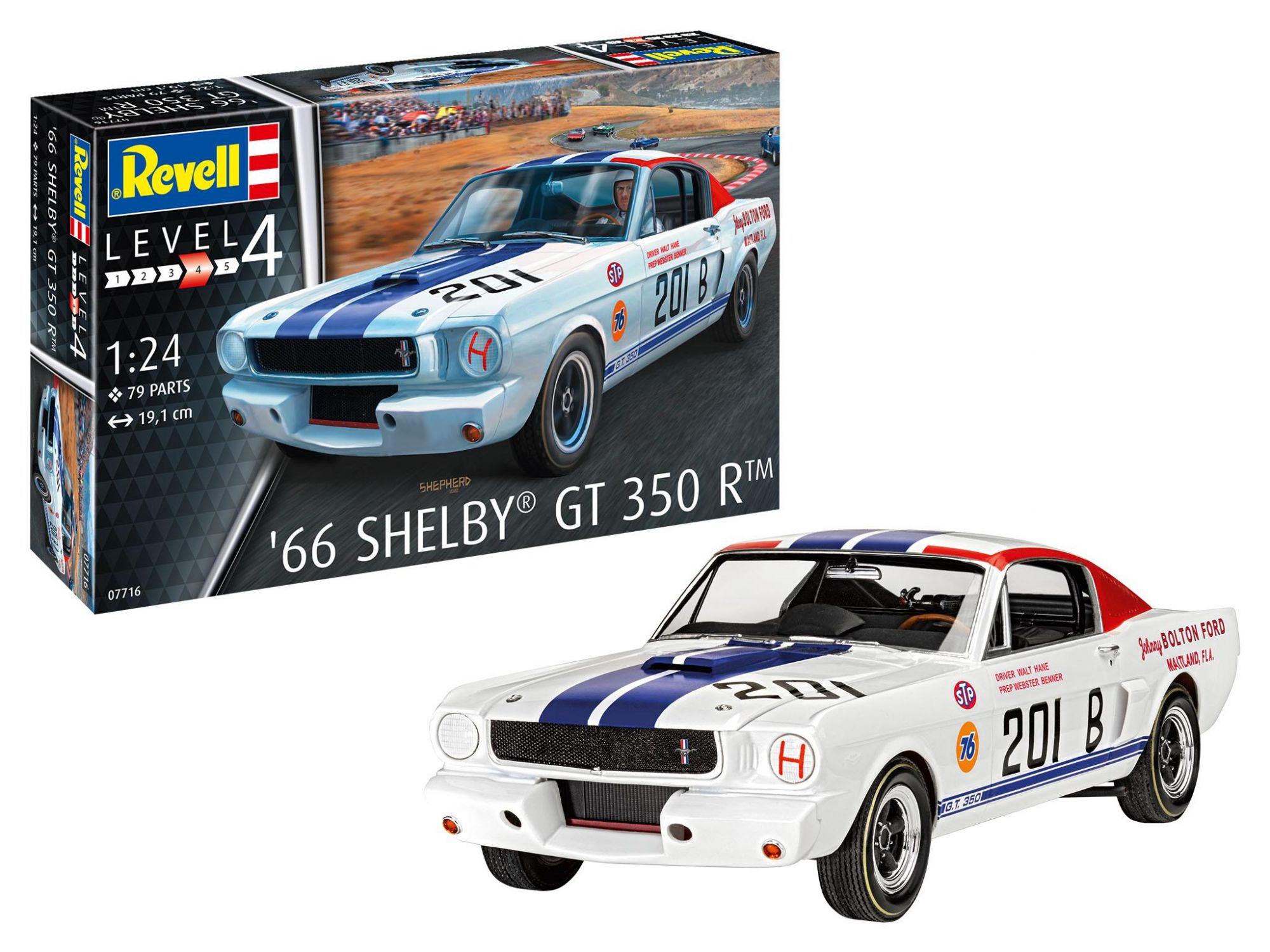 66 Shelby Gt 350 R 1966 - 1/24 Kit Para Montar Revell 07716