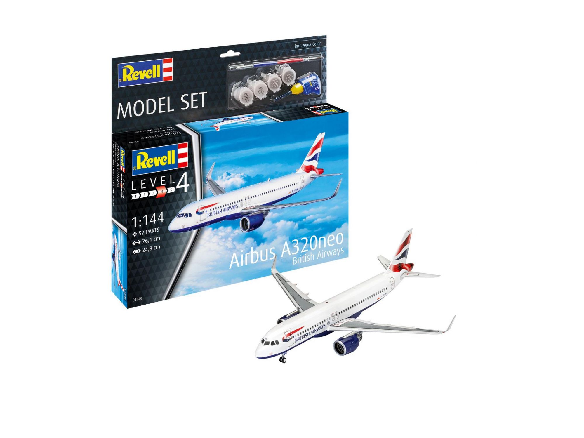  Airbus A320 Neo British Airways 1/144 Kit de Montar Revell 63840