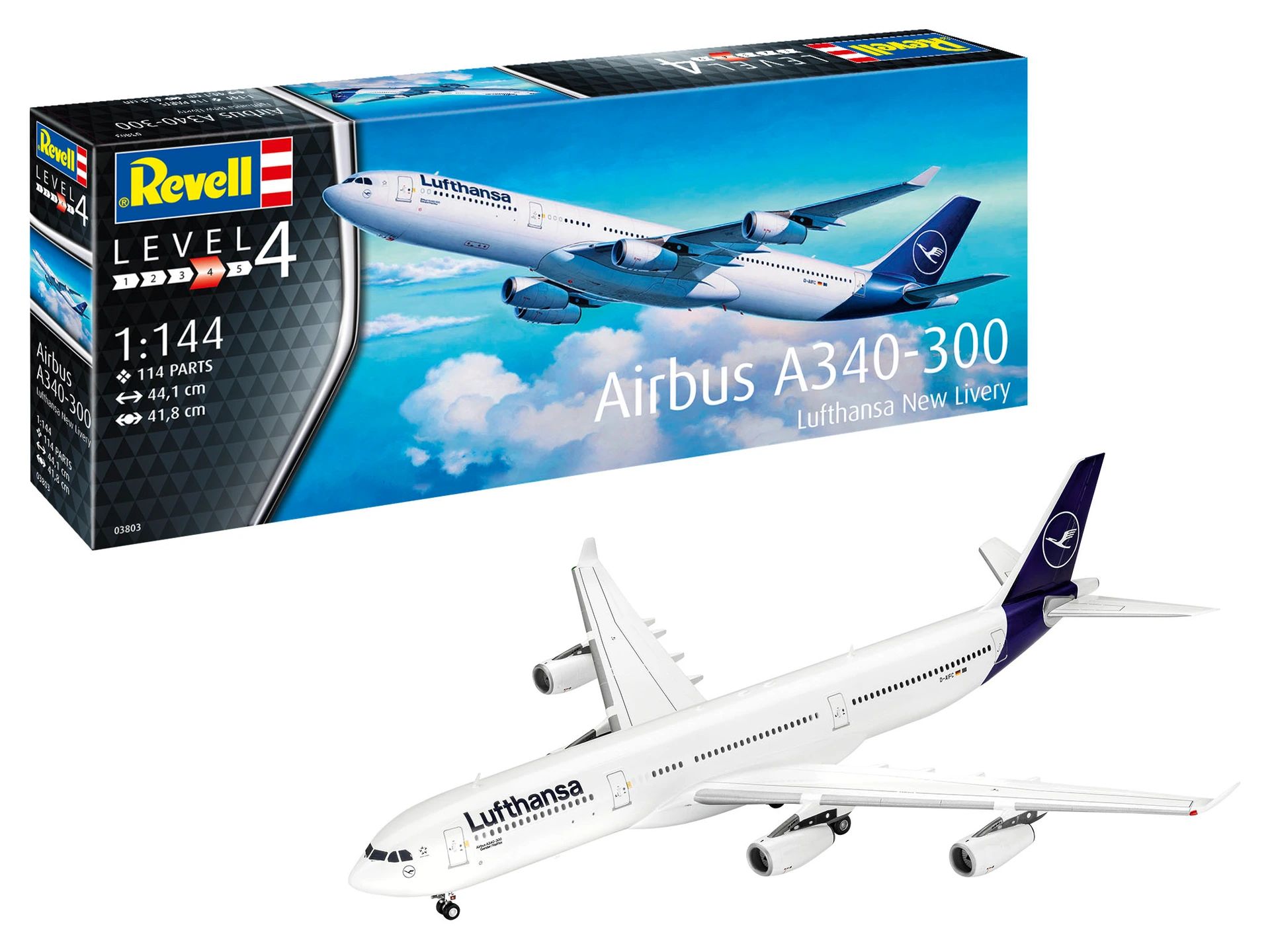 Airbus A340-300 Lufthansa Nova Pintura /144 kit de Montar Revell 03803