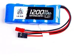 Bateria Nimh 6V 1200Mah Flat Plug Jst e futaba para Automodelos