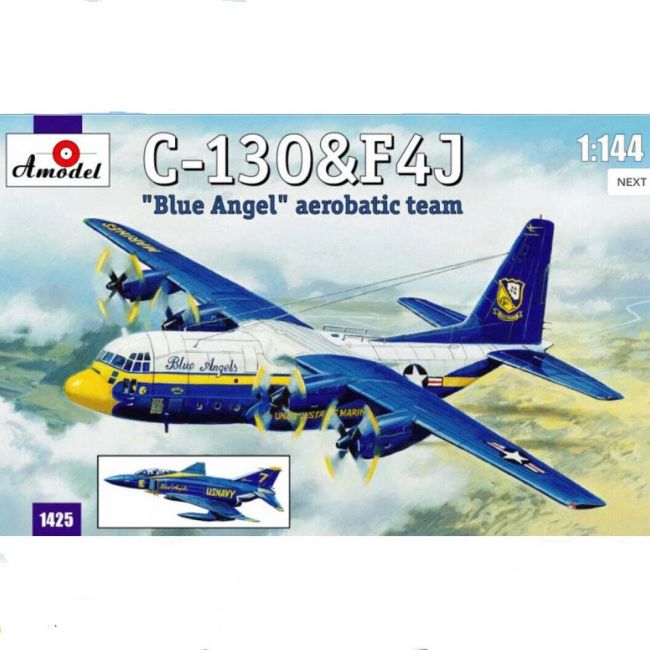 C-130 and F4J Blue Angel Aerobatic Team - 1/144 Kit de montar Amodel 1425