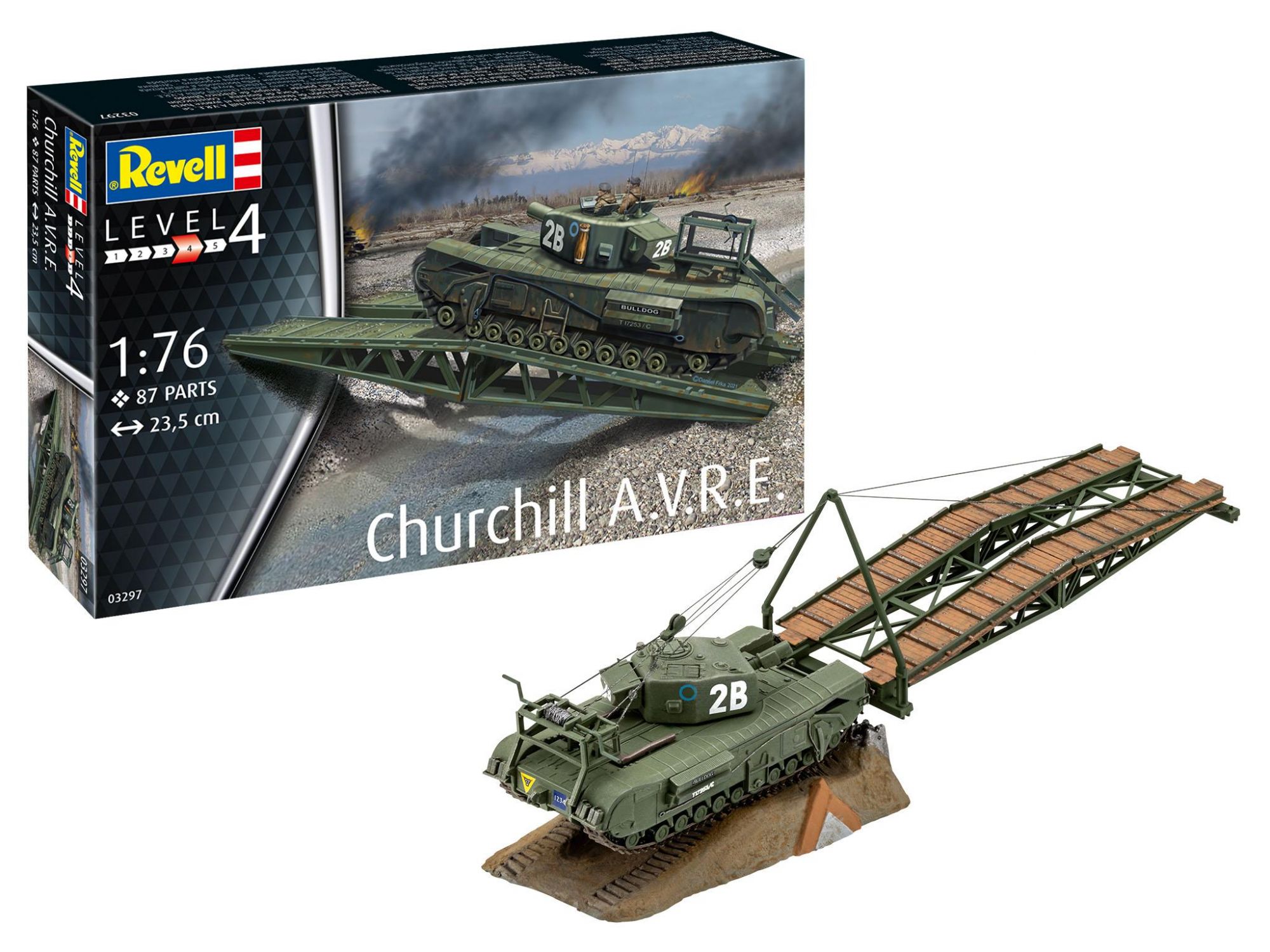 Churchill Avre Kit Plastico 1/76 Para Montar Revell 03297