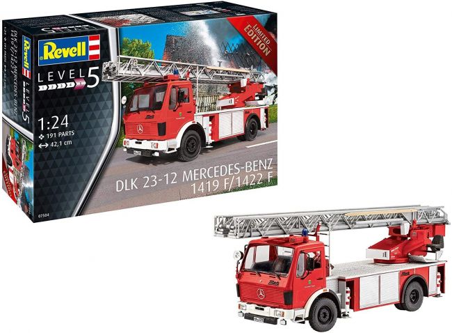 DLK 23-12 Mercedes-Benz 1419/1422 Fire Engine 1/24 Bombeiro Kit Para Montar Revell 07504