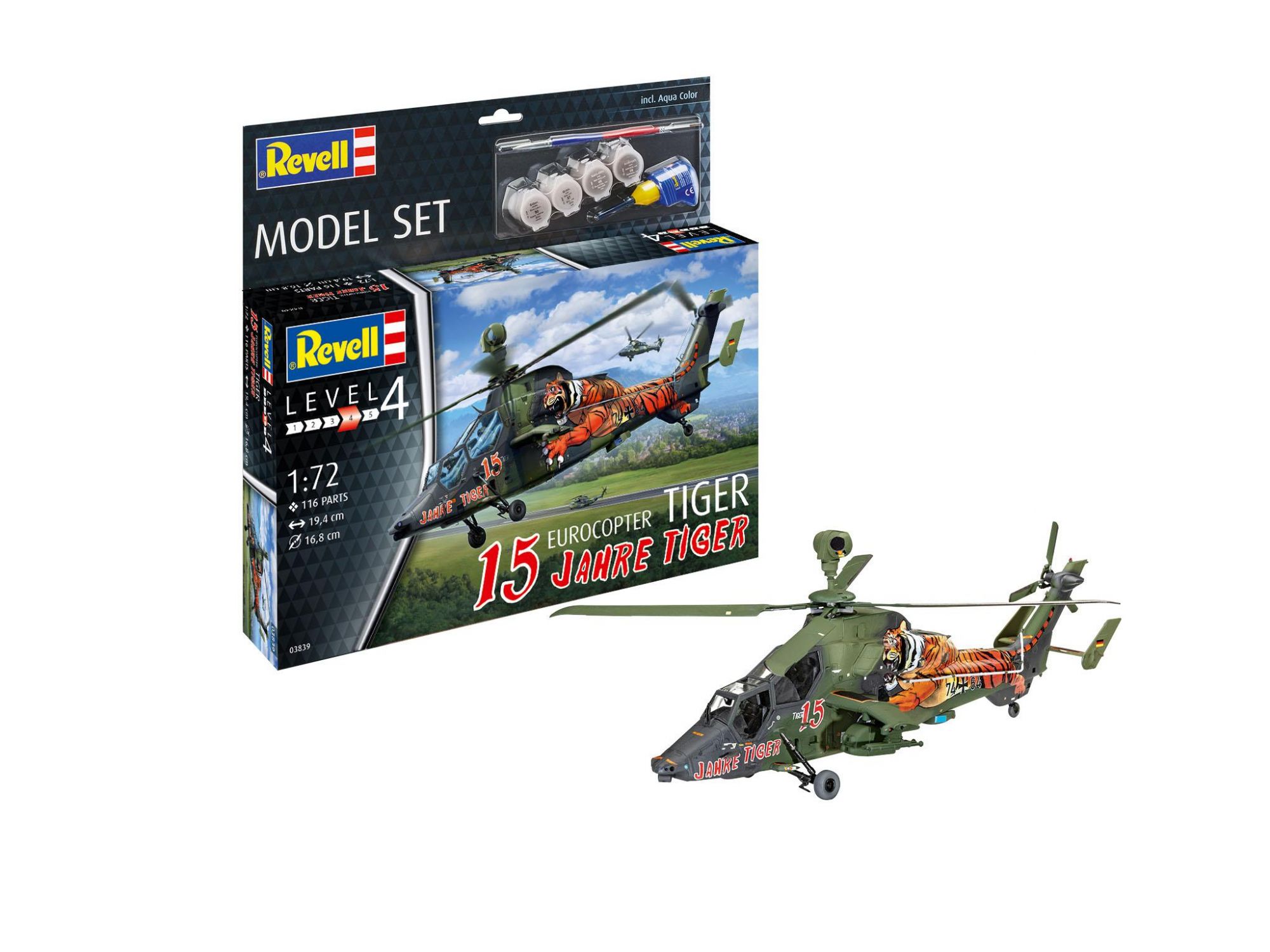 Eurocopter Tiger 15 Jahre Tiger 1/72 Kit Para Montar Revell 63839