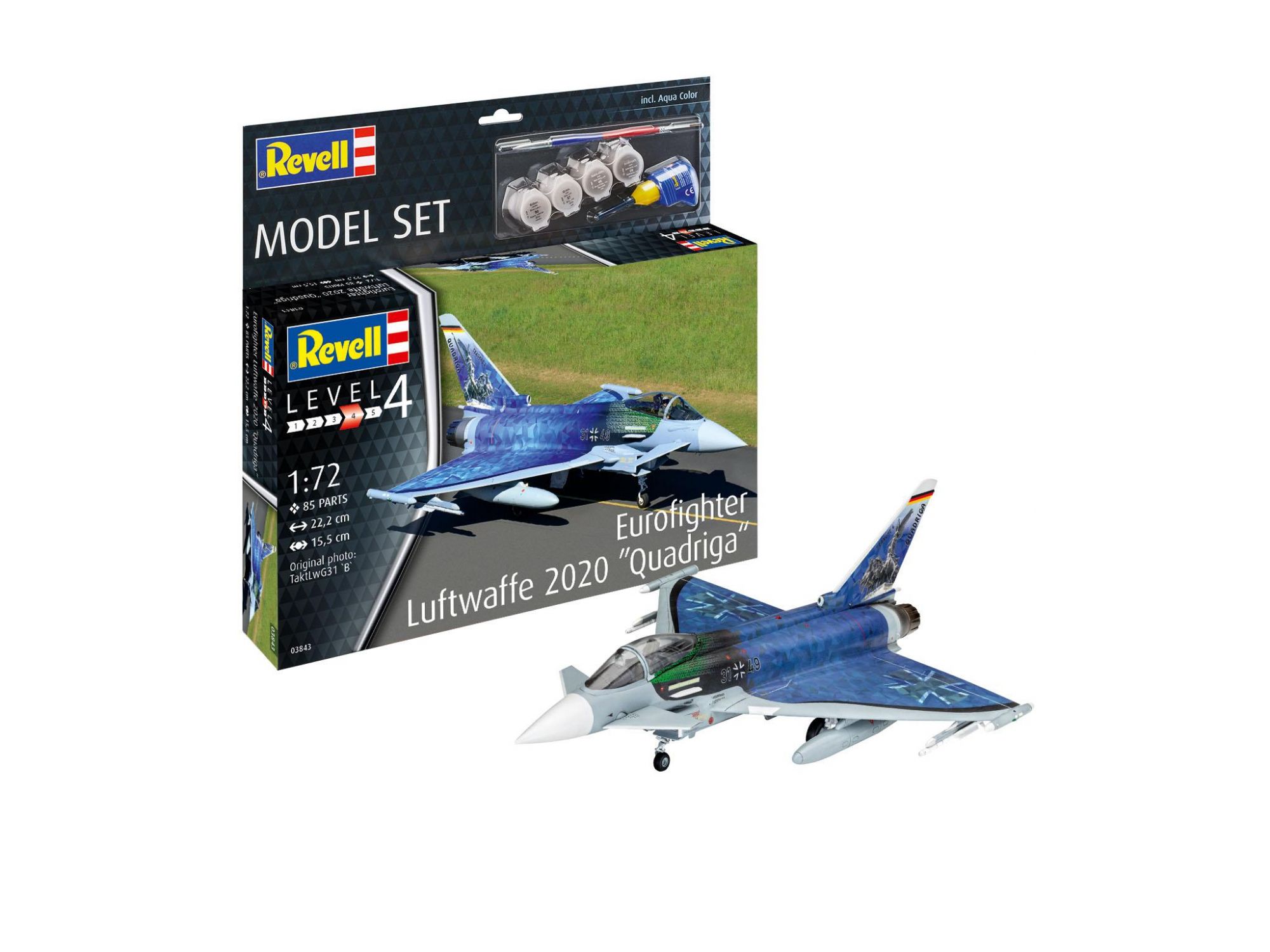 Eurofighter Luftwaffe 2020 Quadriga Kit de Montar Model Set Revell 63843