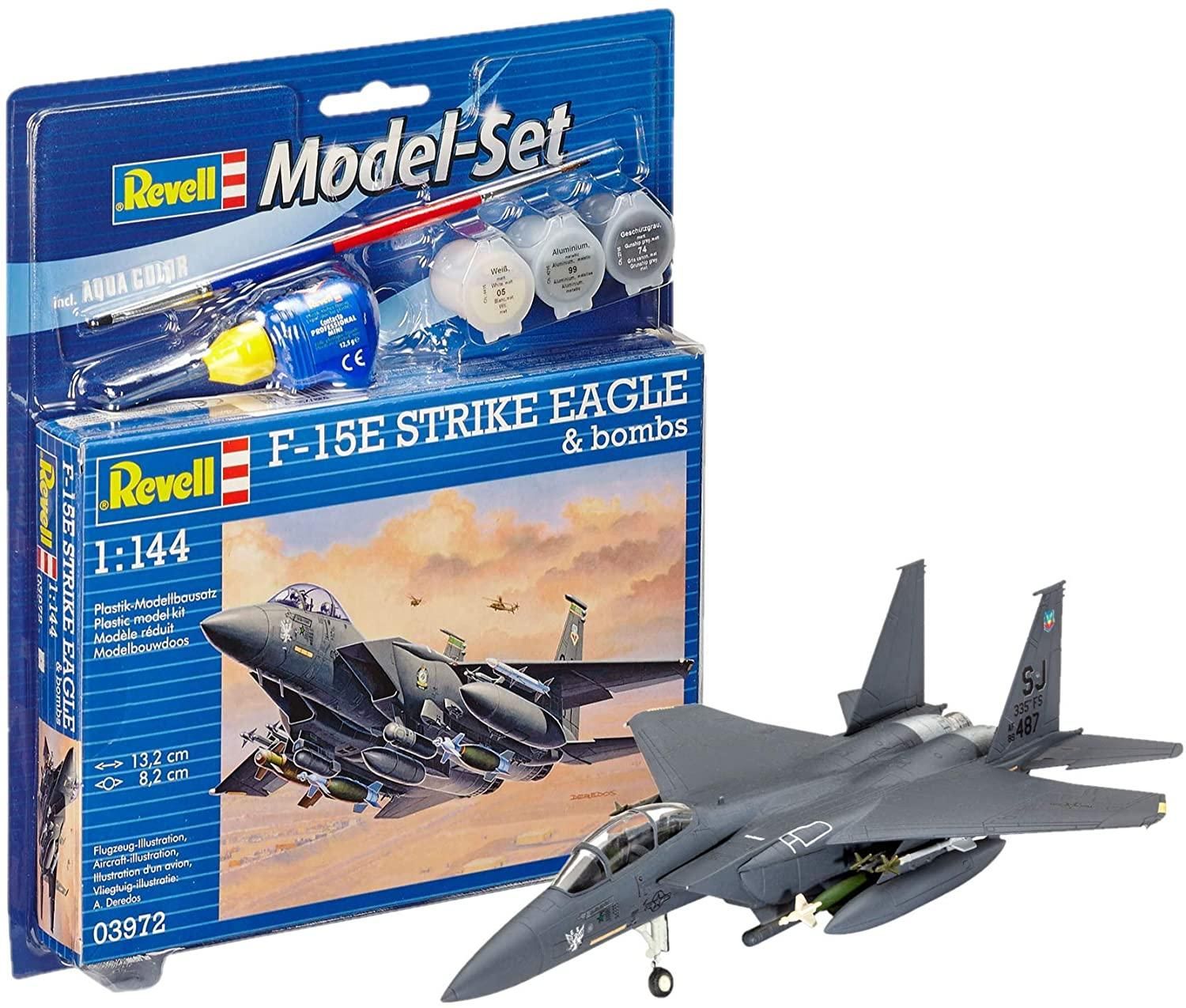 F-15E Strike Eagle & Bombs - 1/144  Model Set Kit Para Montar Revell 63972