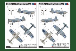 F4U-1 Corsair Early Version - 1/48 Kit de montar Hobby Boss 80381