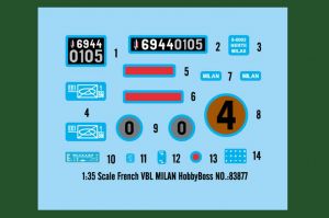 French VBL MILAN 1/35 Kit de Montar Hobby Boss 83877