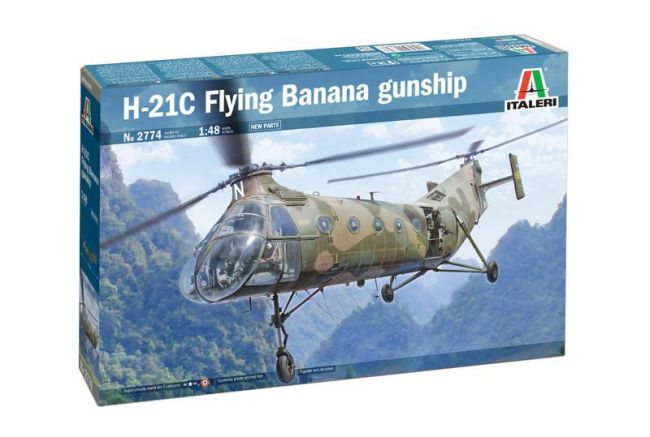 H-21C Flying Banana GunShip 1/48 Kit de Montar Italeri 2774