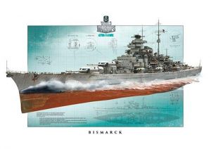 Italeri 46501 Couraçado Alemão Bismarck - World Of Warships - 1/700 kit Para Montar