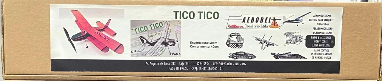 Kit Aeromodelo de Elástico Modelo Tico Tico p/montar