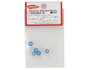 Kyosho 1-N3043NA-B Porca de alumínio  3x4.3mm (azul) (5)