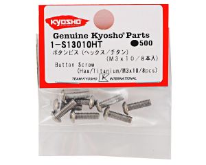 Kyosho 1-S13010HT Parafuso sextavado de cabeça de botão de titânio 3x10mm  (8)