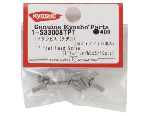 Kyosho 1-S33008TPT Parafuso Phillips de cabeça chata em titânio 3x8mm (10)