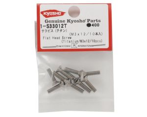 Kyosho 1-S33012T Parafuso Phillips de cabeça plana de titânio 3x12mm  (10)