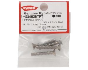 Kyosho 1-S34025TPT Parafuso de cabeça chata em titânio 4x25mm (4)