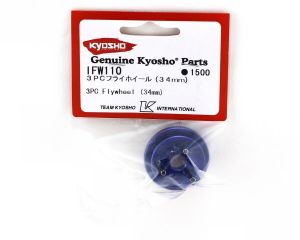 Kyosho  KYOIFW110 Volante anodizado azul 3 sapatas 34 mm azul