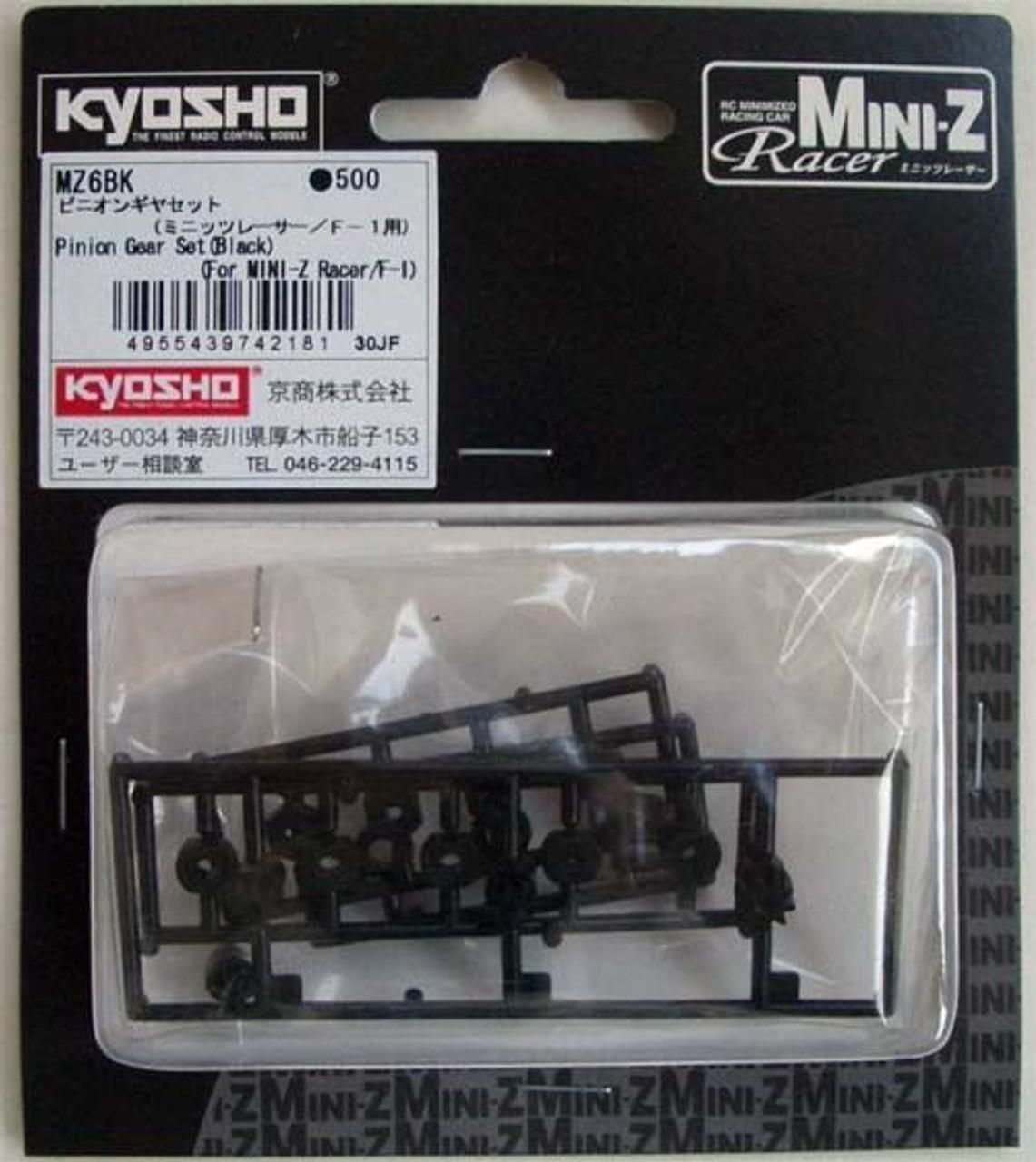 Kyosho Mz6Bk Conjunto de pinhão Mini Z Black F-1