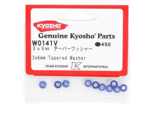 Kyosho W0141V Arruelas Cônicas de Alumínio  3x6mm (10)