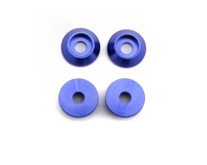 Kyosho W0148 Arruelas de cabeça cônicas de alumínio azul 3mm (4)