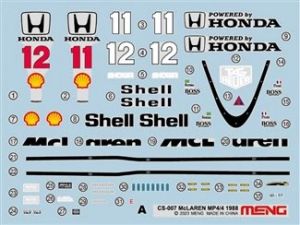 McLaren MP4/4 1988 SENNA - 1/12 Kit de montar MENG RS-004 