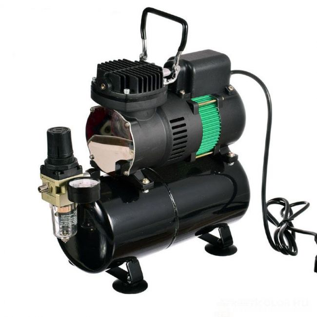 Mini Compressor de AR Premium com ventiladores Duplo com tanque  Fengda 326