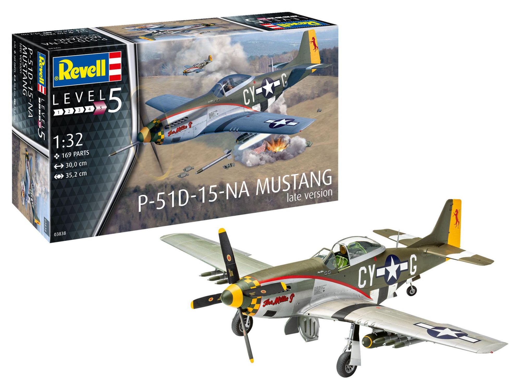 P-51d-15-na Mustang 1/32 Kit De Montar Revell 03838