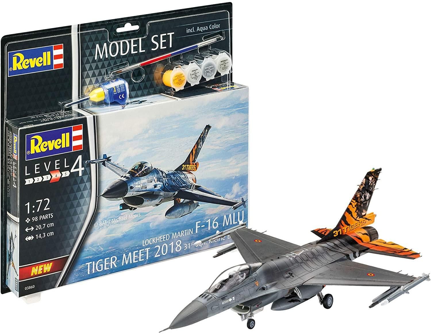 REV 63860 F-16 Mlu 31 Sqn. Kleine Brogel - 1/72 Kit de Montar Model Set