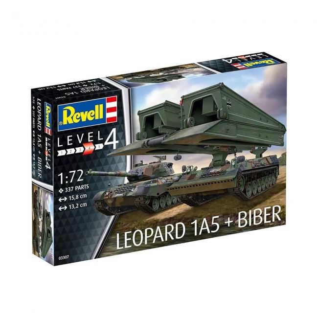 Revell 03307 Tanque Leopard 1A5 + Biber - 1/72 Kit para Montar