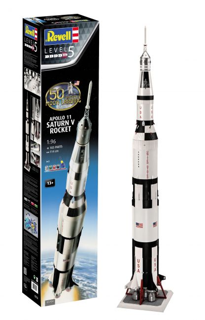 Revell 03704 Foguete Apollo 11 Saturn V Rocket 1/96 - Kit para Montar 