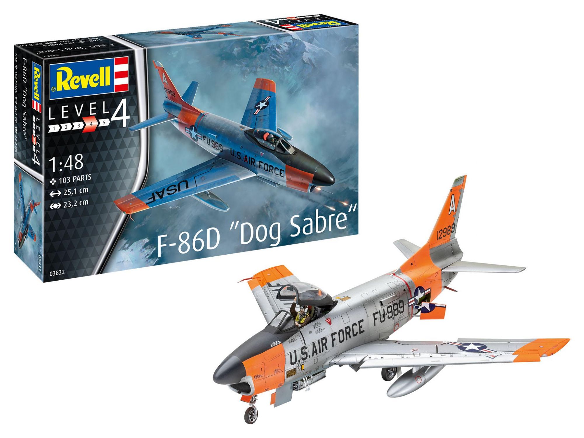 Revell 03832 Dog Sabre F-86D 1/48 Kit de montar Revell 03832