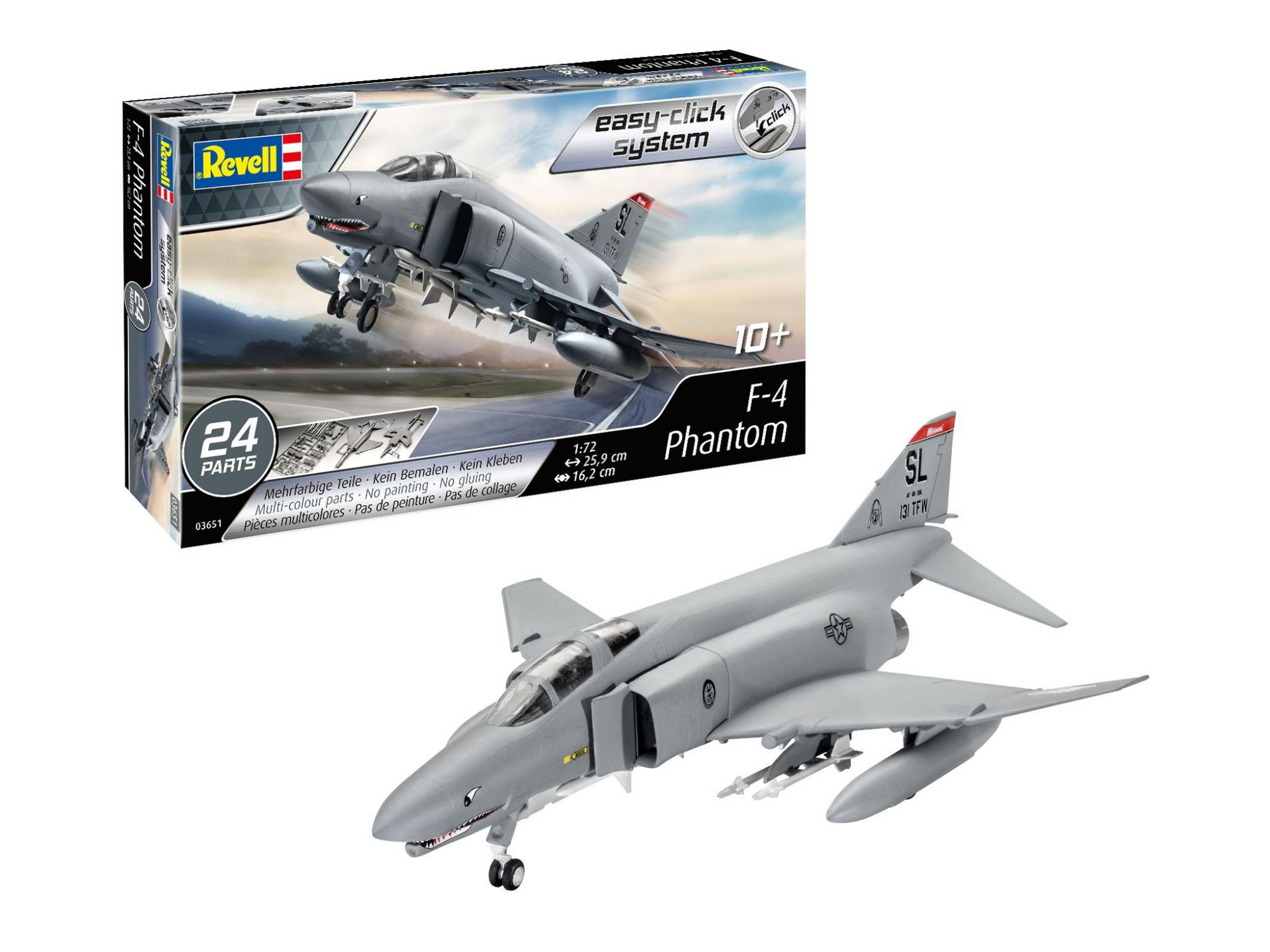 Revell 03651 Easy-Click F-4 Phanton - 1/72 Kit Para montar