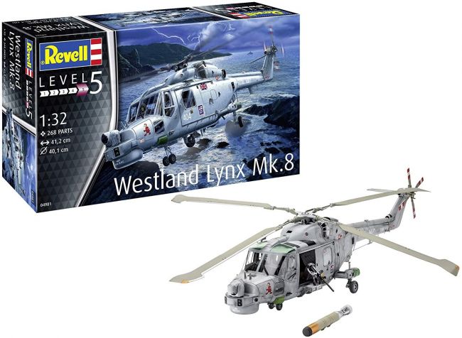 Revell 04981 Helicóptero Westland Lynx Mk. 8 - 1/32 Kit Para Montar