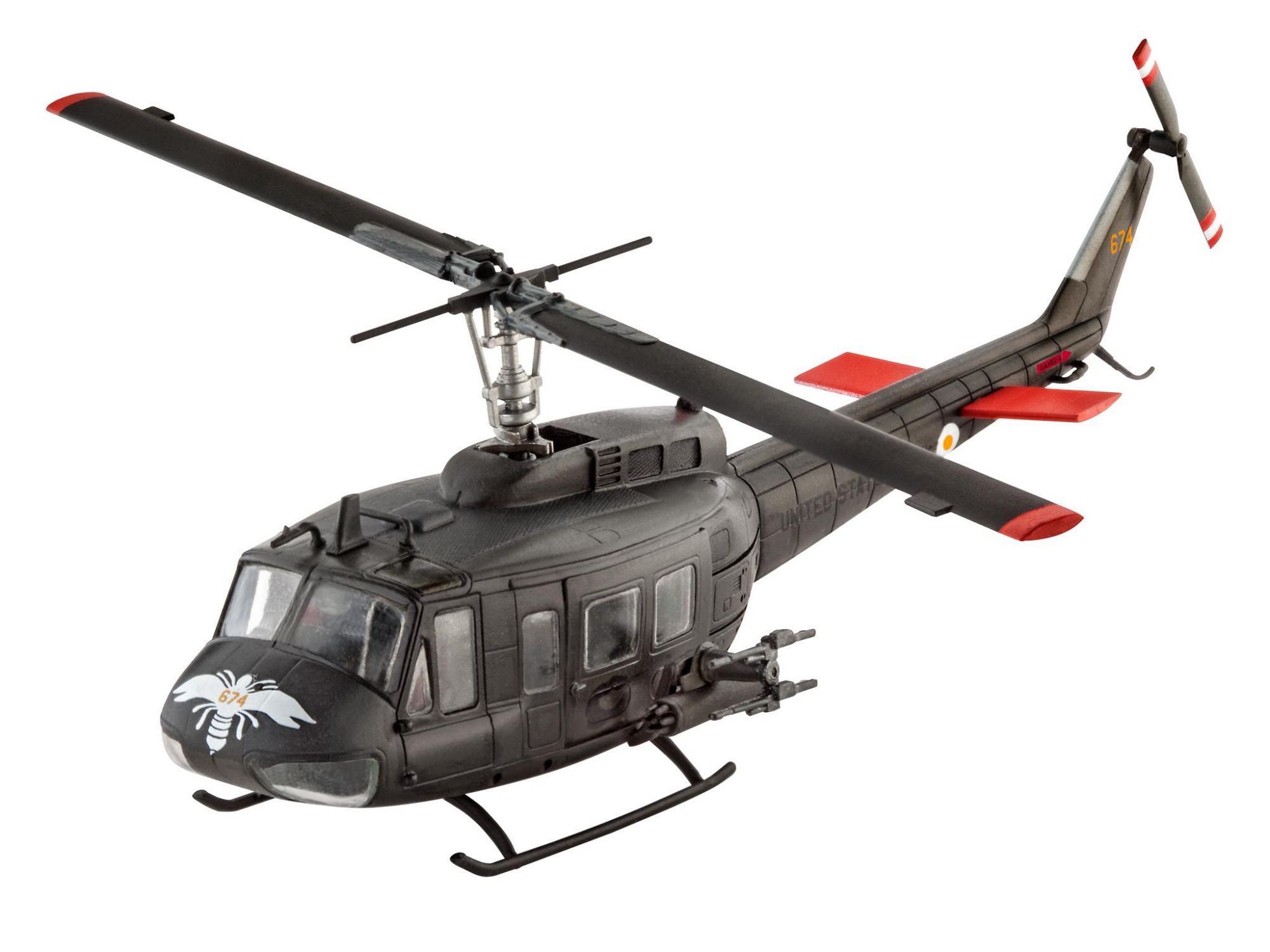 Revell 04983 Bell Uh-1H Gunship - 1/100 Kit Para Montar