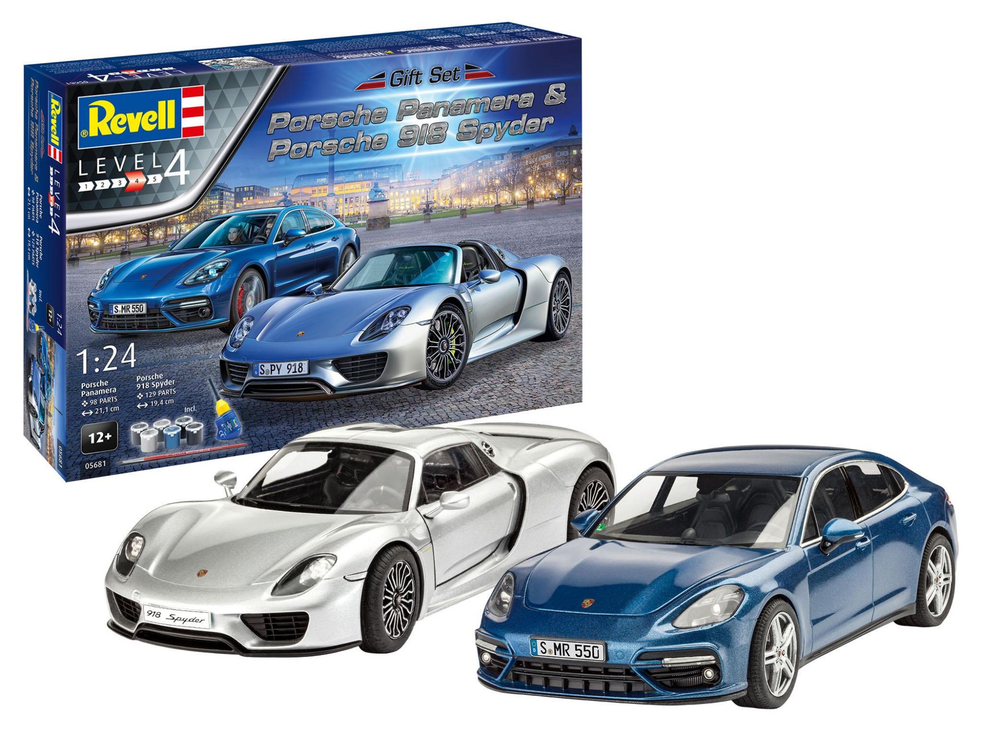 Revell 05681 Porsche Set - Panamera & 918 Spyder - 1/24