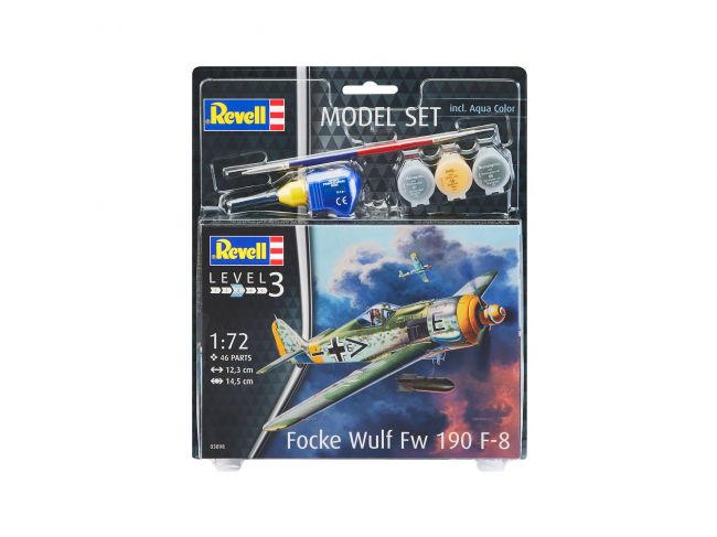  Revell 63898 Focke Wulf Fw190 F-8 - 1/72 Model Set Kit Para Montar