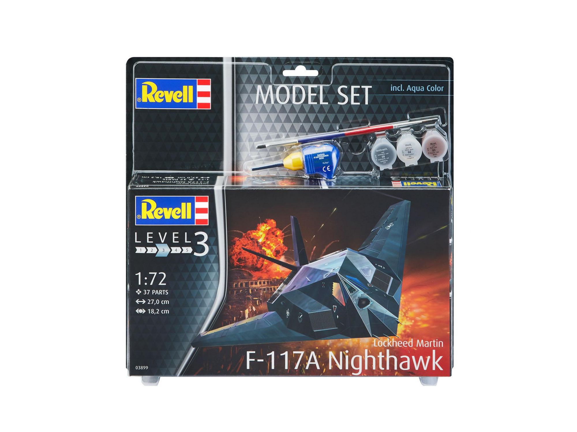 Revell 63899 F-117A Nighthawk Stealth Fighter - 1/72 Model Set Kit Para Montar