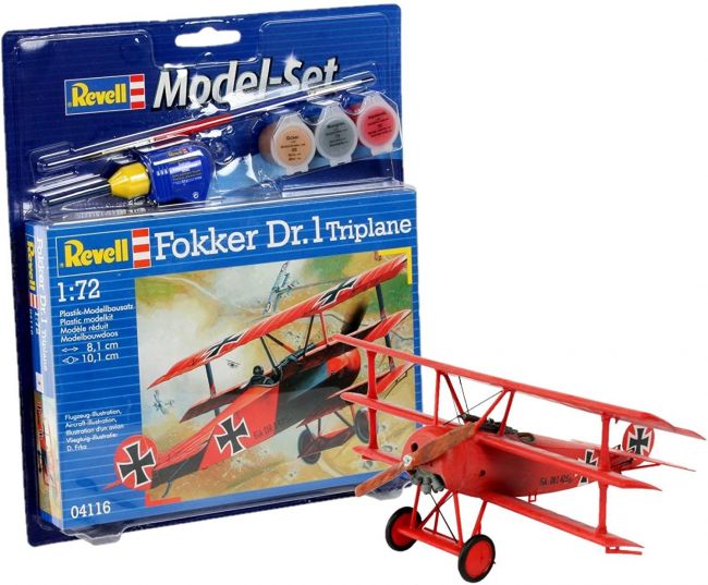 Revell 64116 Fokker Dr.1 Triplano (Von Richthofen) - 1/72 Kit Model Set Para Montar