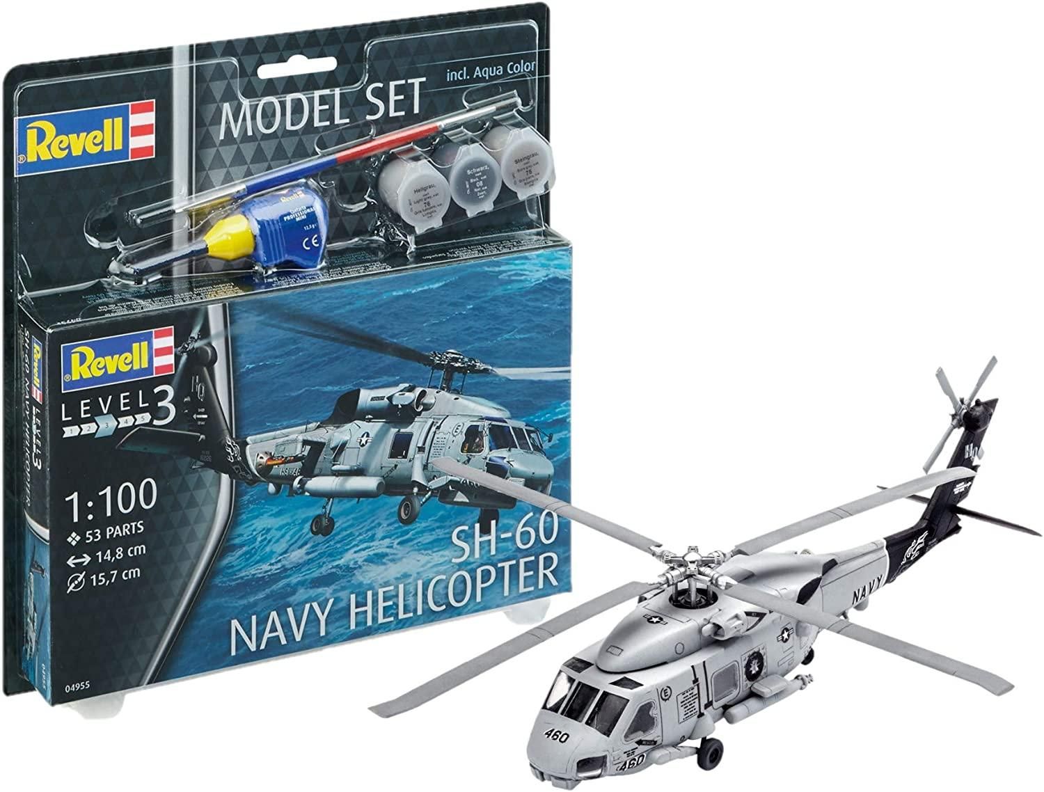 Revell 64955 Sh-60 Navy Helicopter - 1/100 Model Set  Kit Para Montar