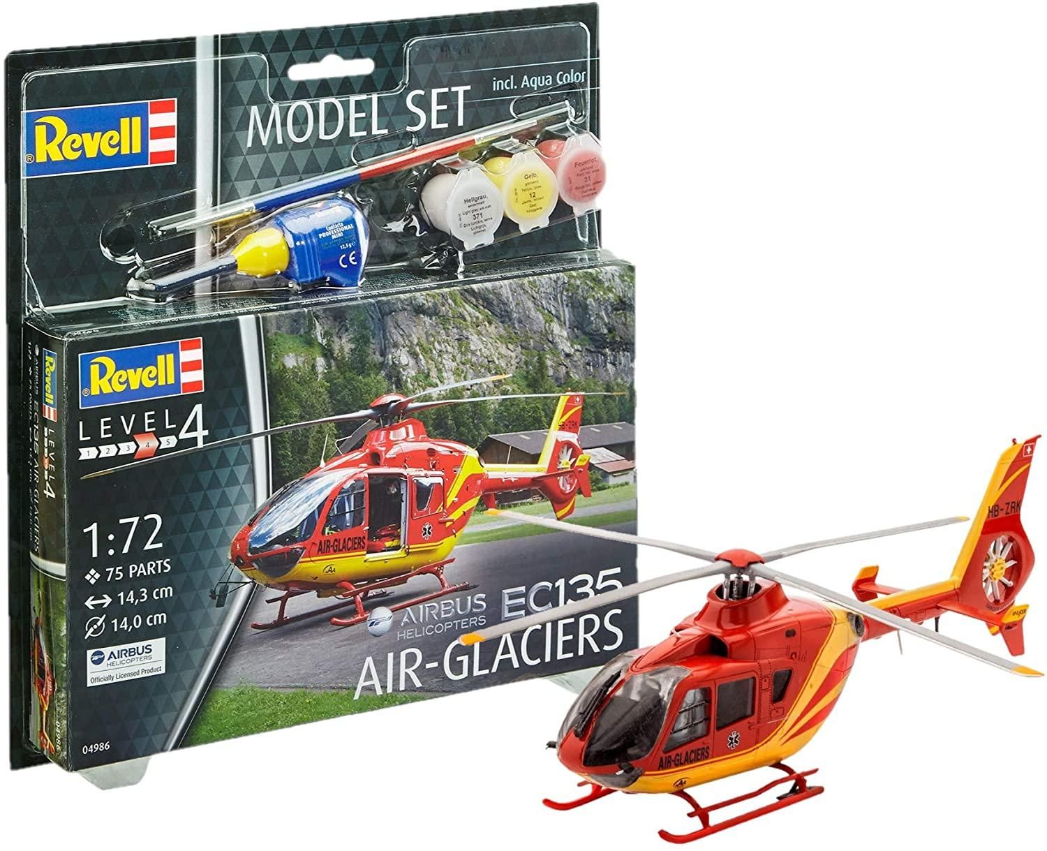 Revell 64986 Airbus Helicopter Ec135 Air-Glaciers - 1/72 - Model Set  Kit Para Montar