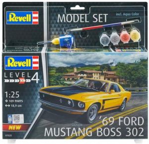 Revell 67025 Model Set 1969 Ford Mustang Boss - 1/25  Kit Para Montar