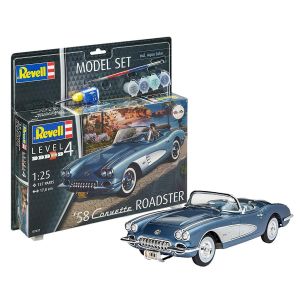 Revell 67037 Model Set Corvette Roadster 1958 - 1/25 Kit Para Montar 