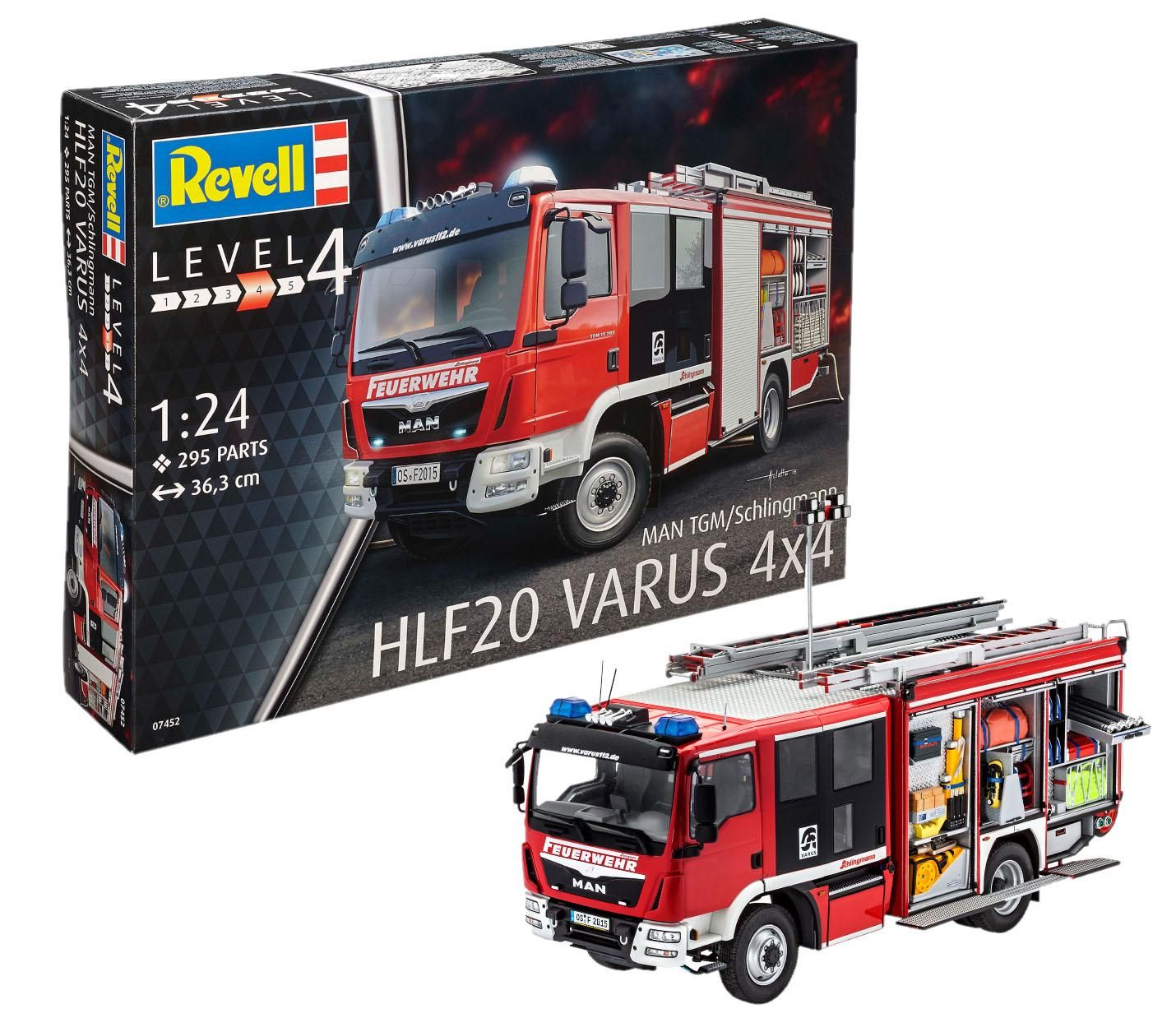 Schlingmann HLF 20 VARUS 4x4 1/24 Bombeiro Kit de Montar Revell 07452