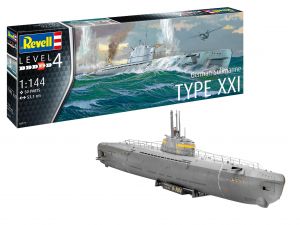 Submarino Alemão Tipo XXI 1/144 Kit de  Montar Revell 05177