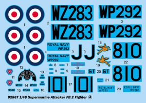 Supermarine Attacker FB.2 Fighter 02867 1/48 Kit De Montar Trumpeter 02867