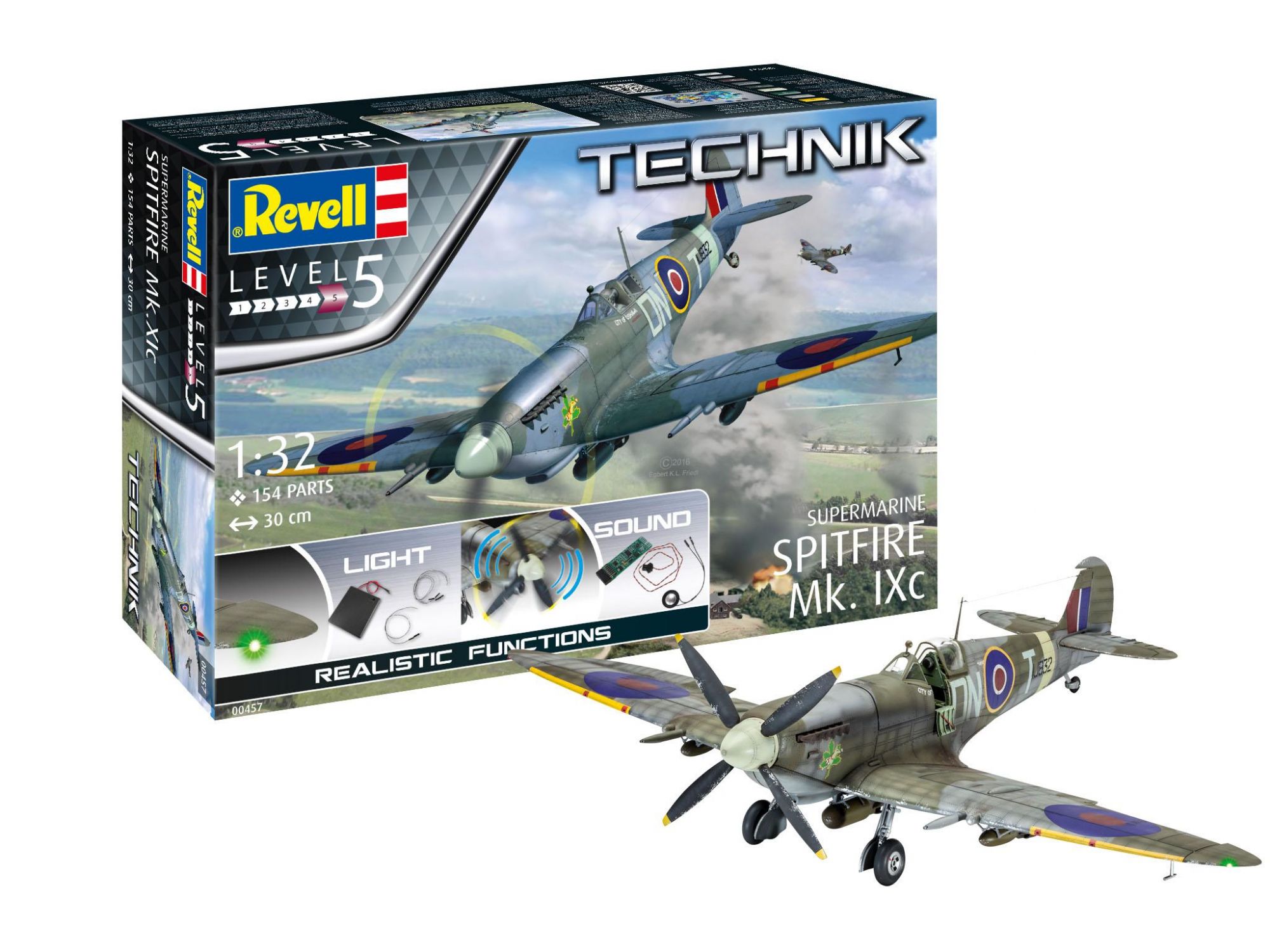 Supermarine Spitfire Mk.ixc Technik 1/32 Kit Revell 00457