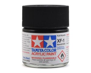 Tinta Acrí­lica XF-1 Black Preto Brilhante 23ml Tamiya 81301