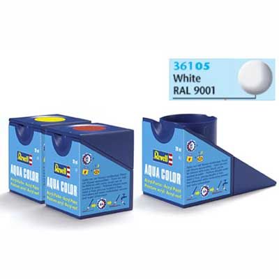 Tinta Revell 36105 Aqua Color - White Mat (Branco Fosco) 18ml